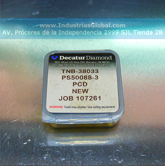 DECATUR DIAMOND TNB 38033 PS50088 3 PCD JOB 107261 INSERTO - Vista 2