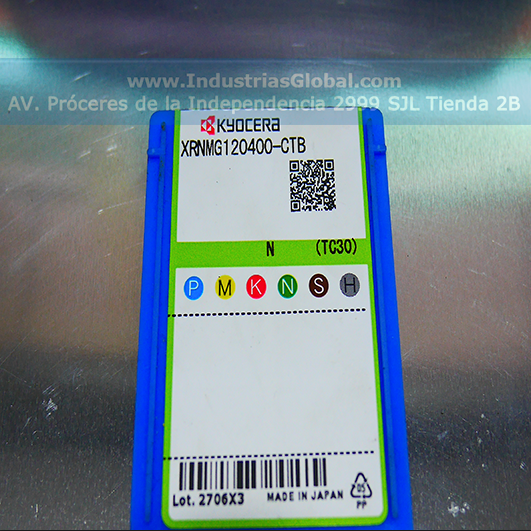 KYOCERA XRNMG120400 CTB TC30  INSERTO - Vista 2